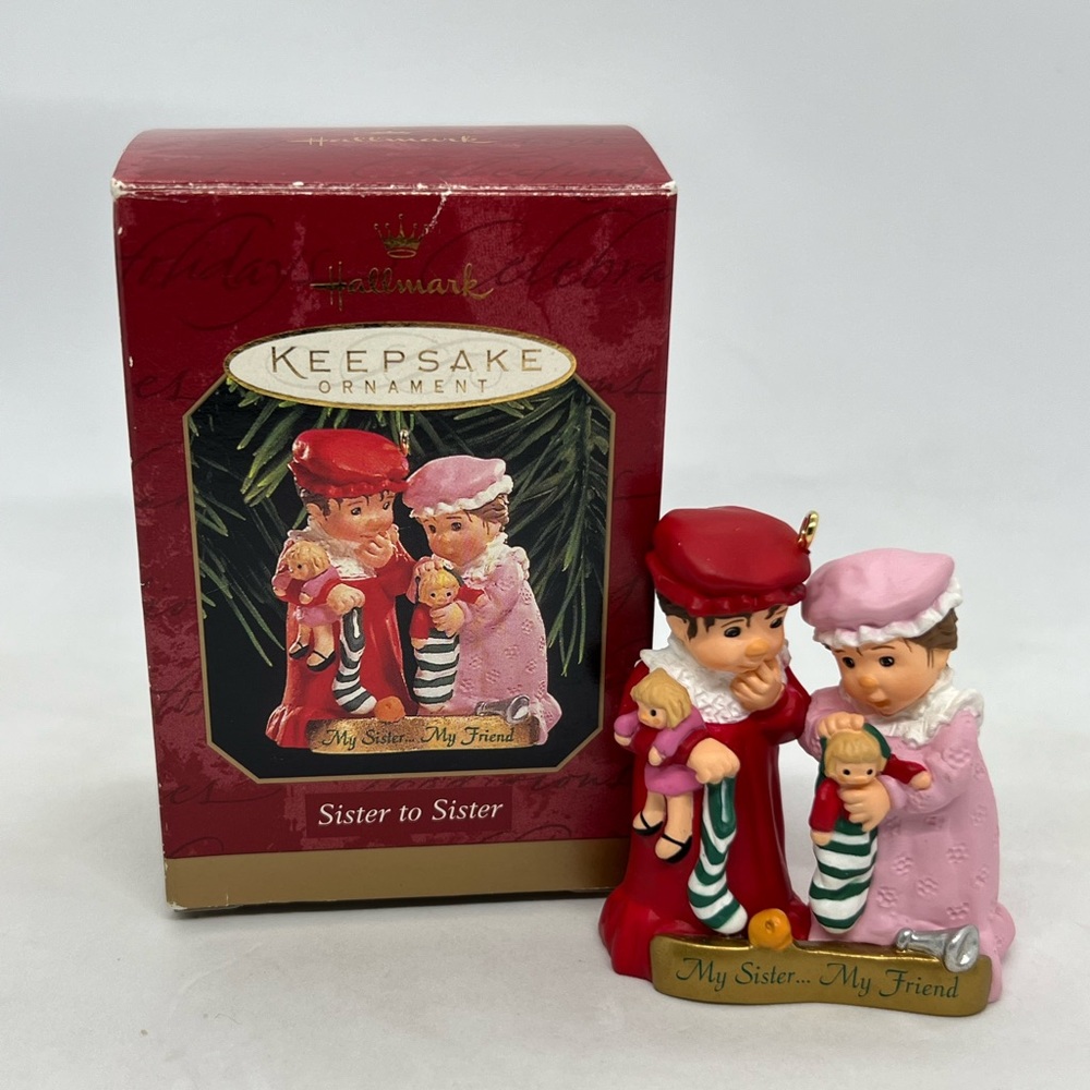 Hallmark Keepsake "Sister To Sister" Christmas Ornament 1999